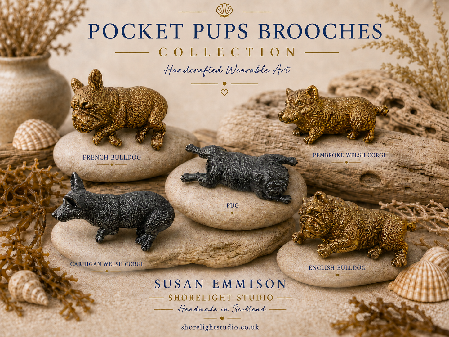 Pocket Pups Brooches Collection
