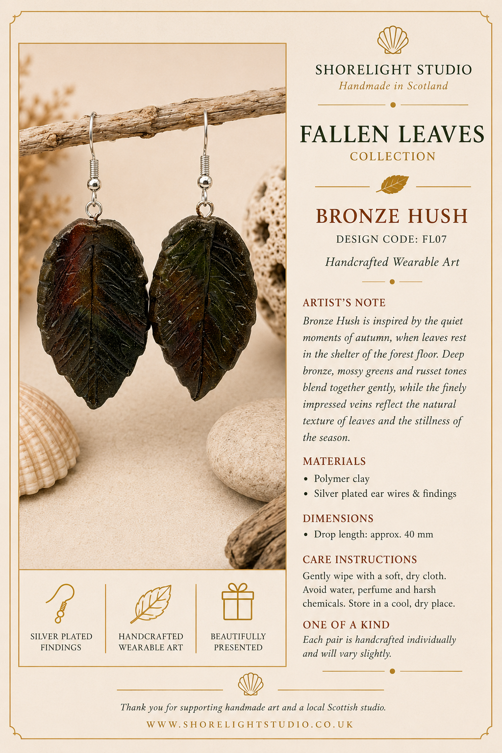 Bronze Hush Earrings