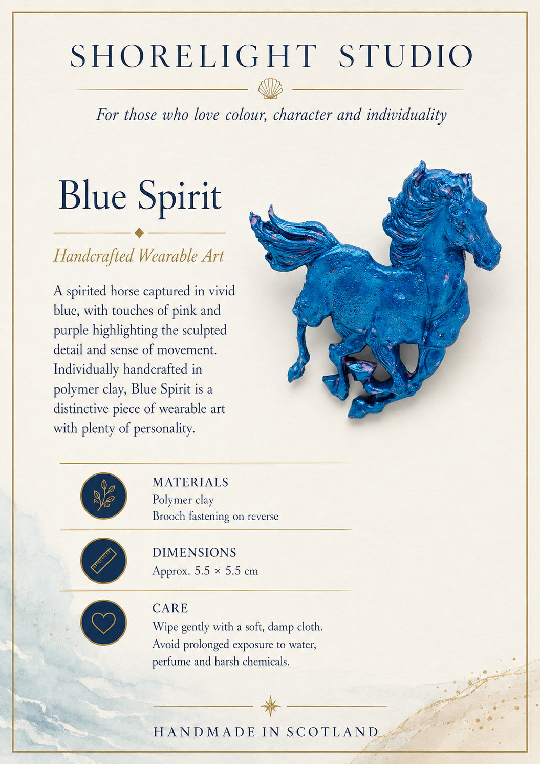 Blue Spirit - Brooch/Pin