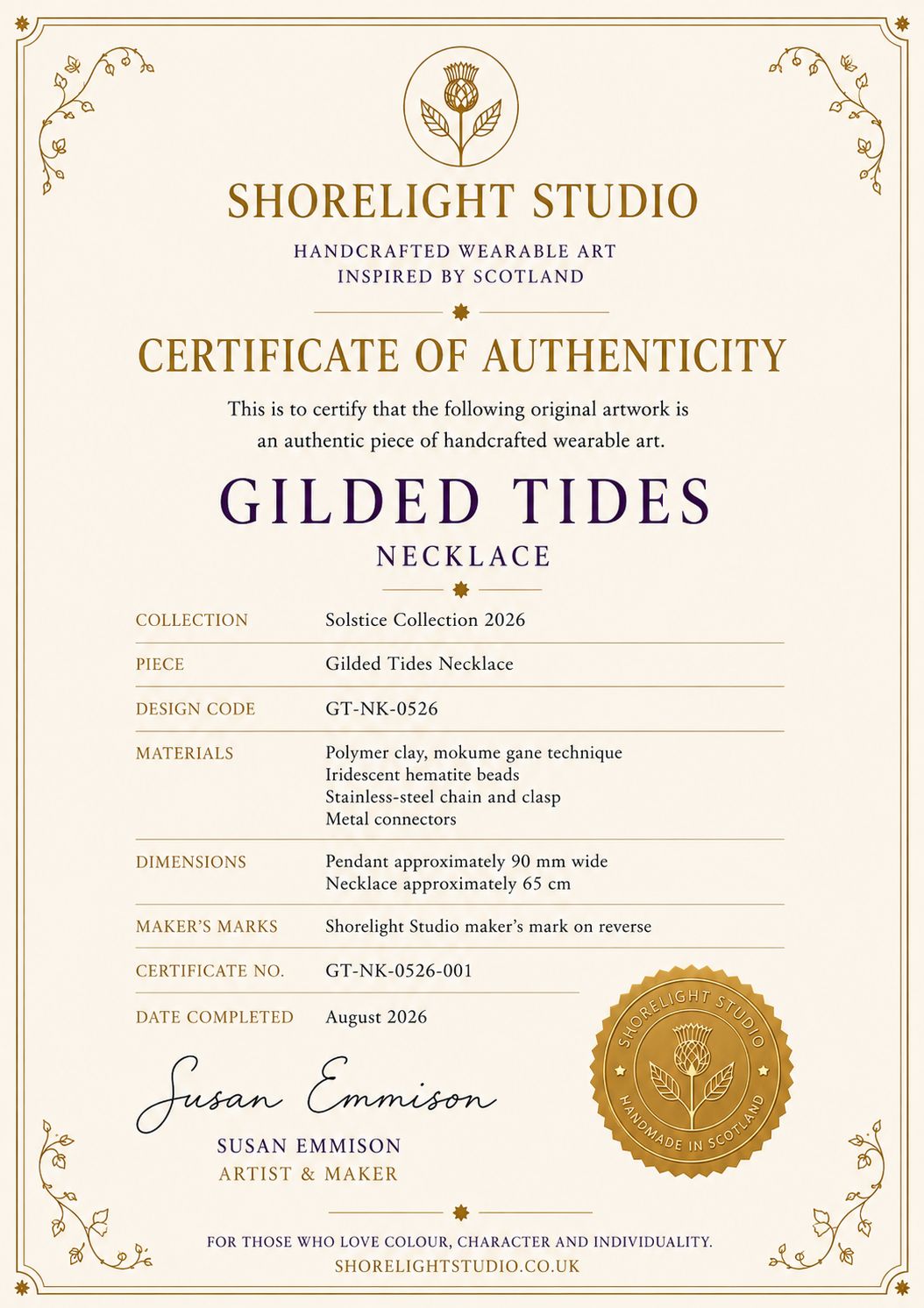 Gilded Tides-Necklace