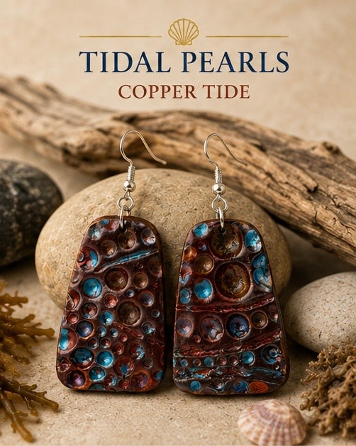 Tidal Pearls – Copper Tide Earrings