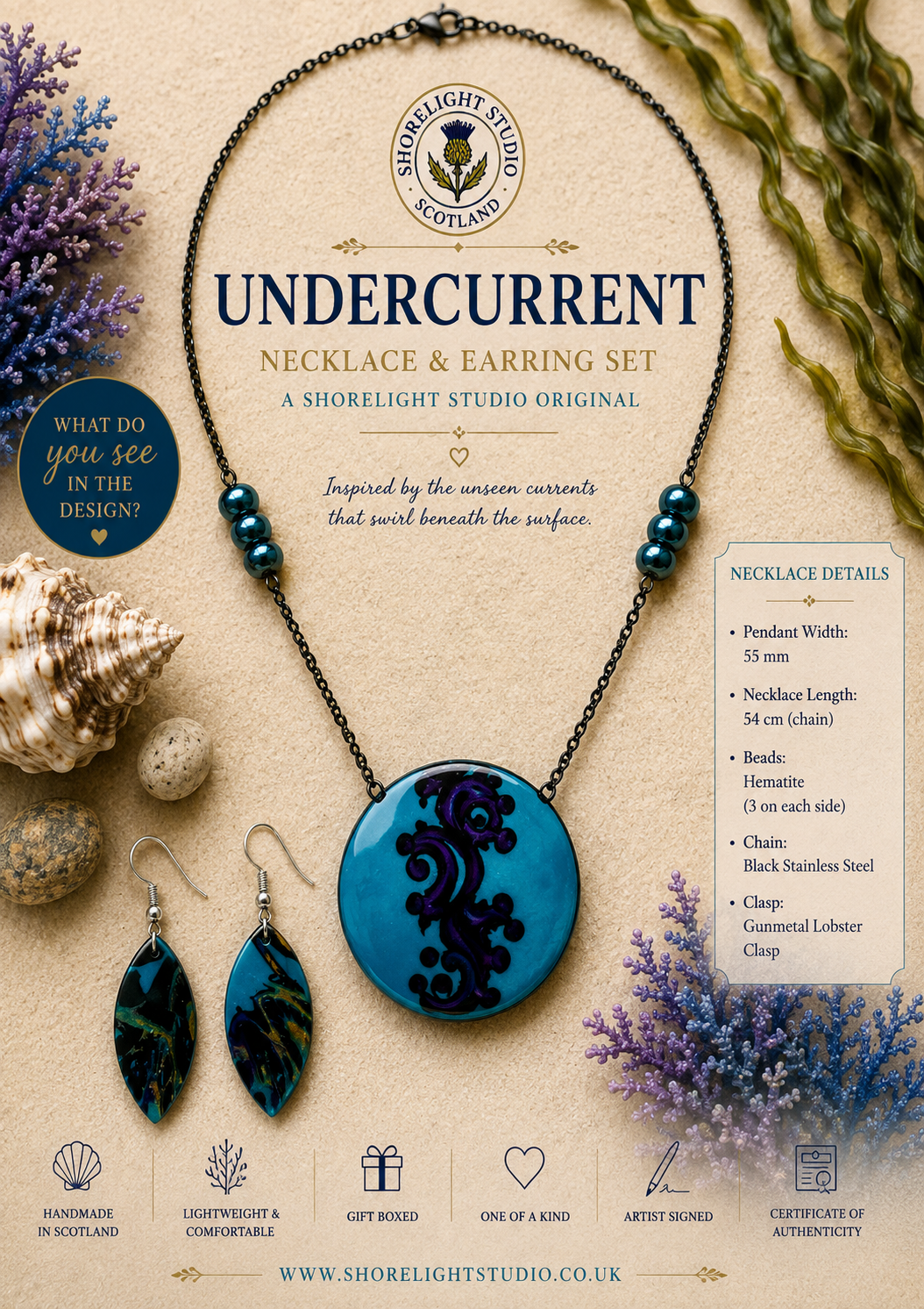 Undercurrent- Necklace and Earring Set