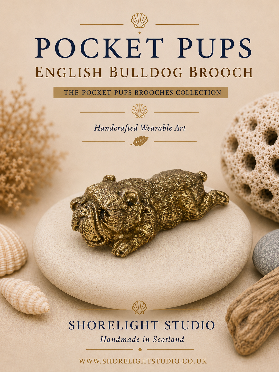 English Bulldog Brooch