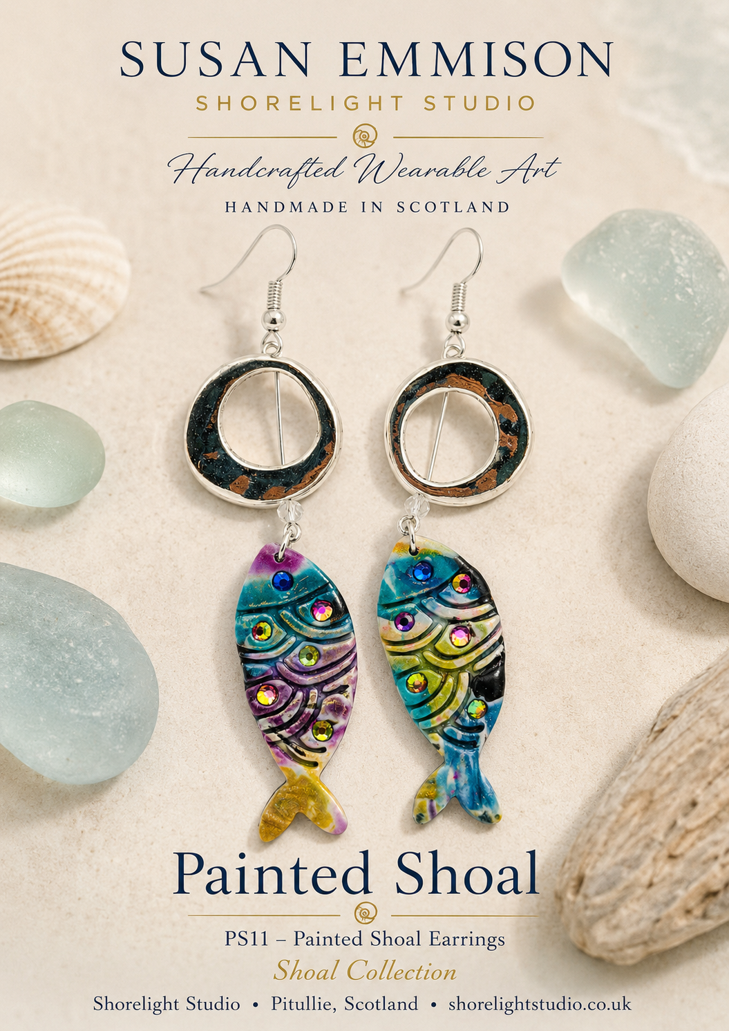 CC11 – Painted Shoal Earrings