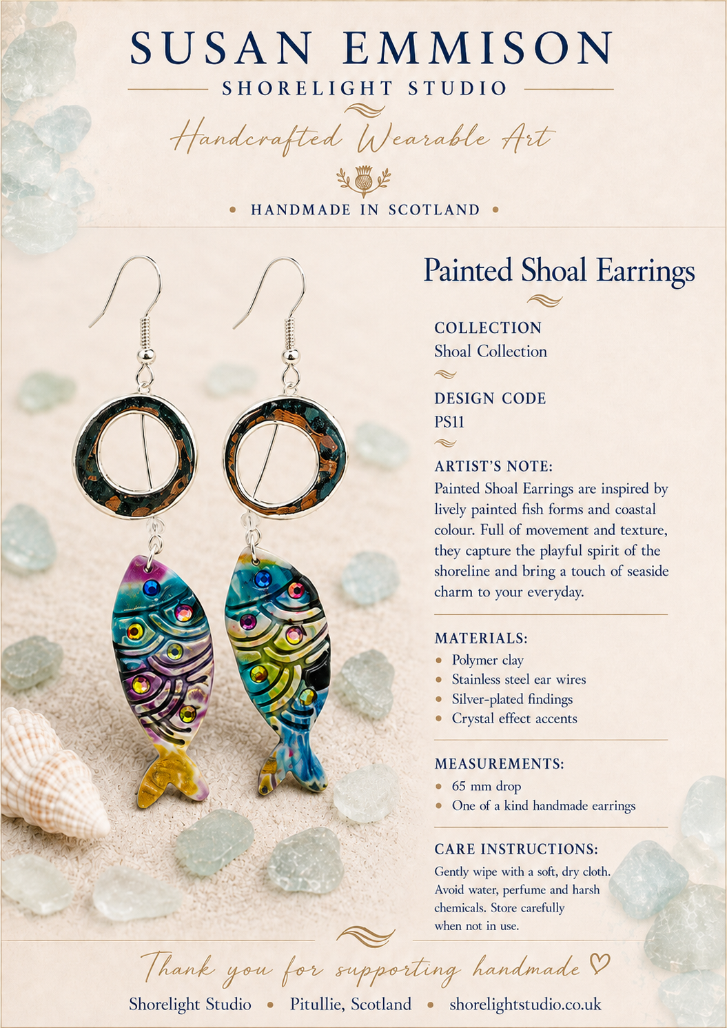 CC11 – Painted Shoal Earrings