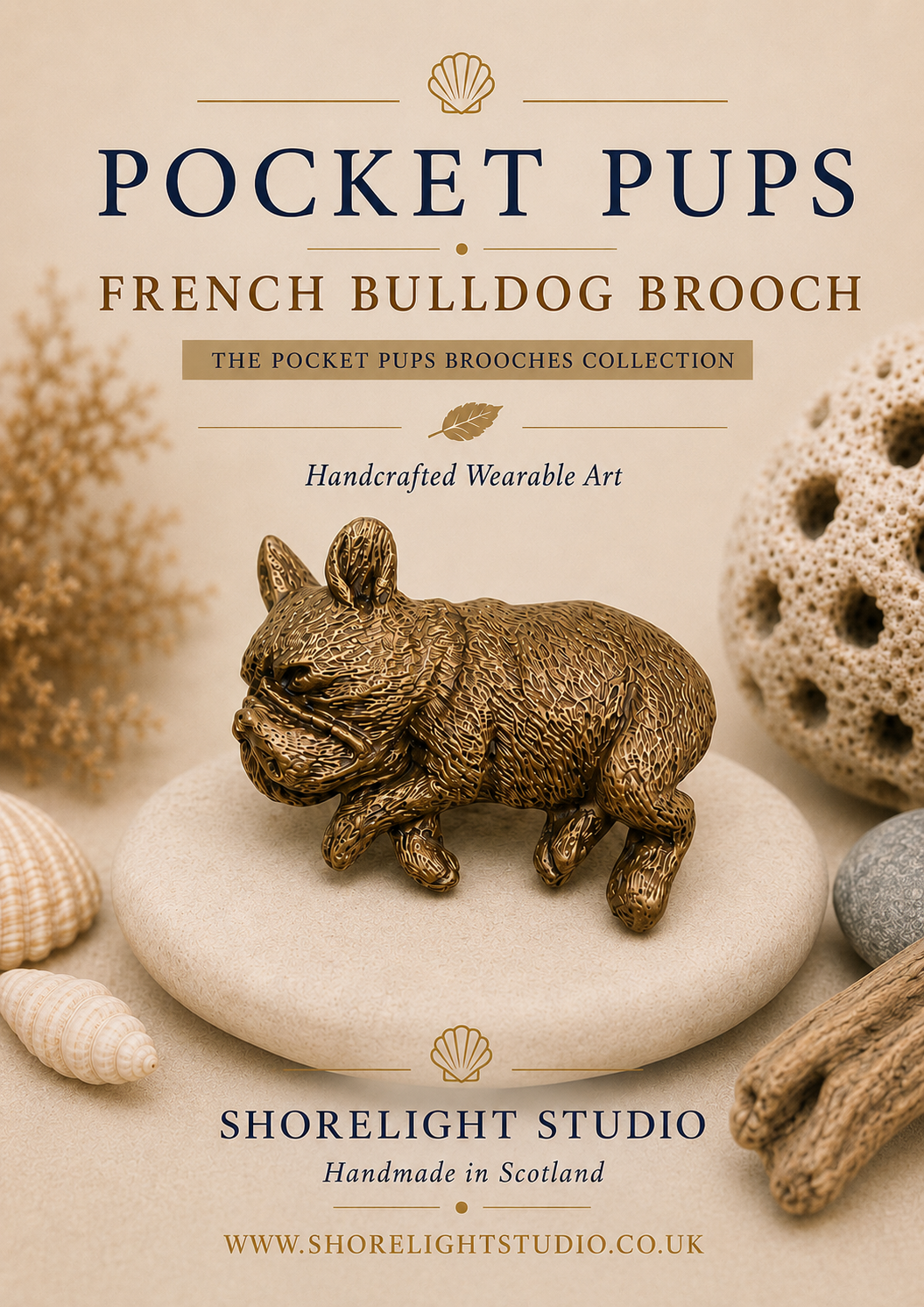 French Bulldog Brooch