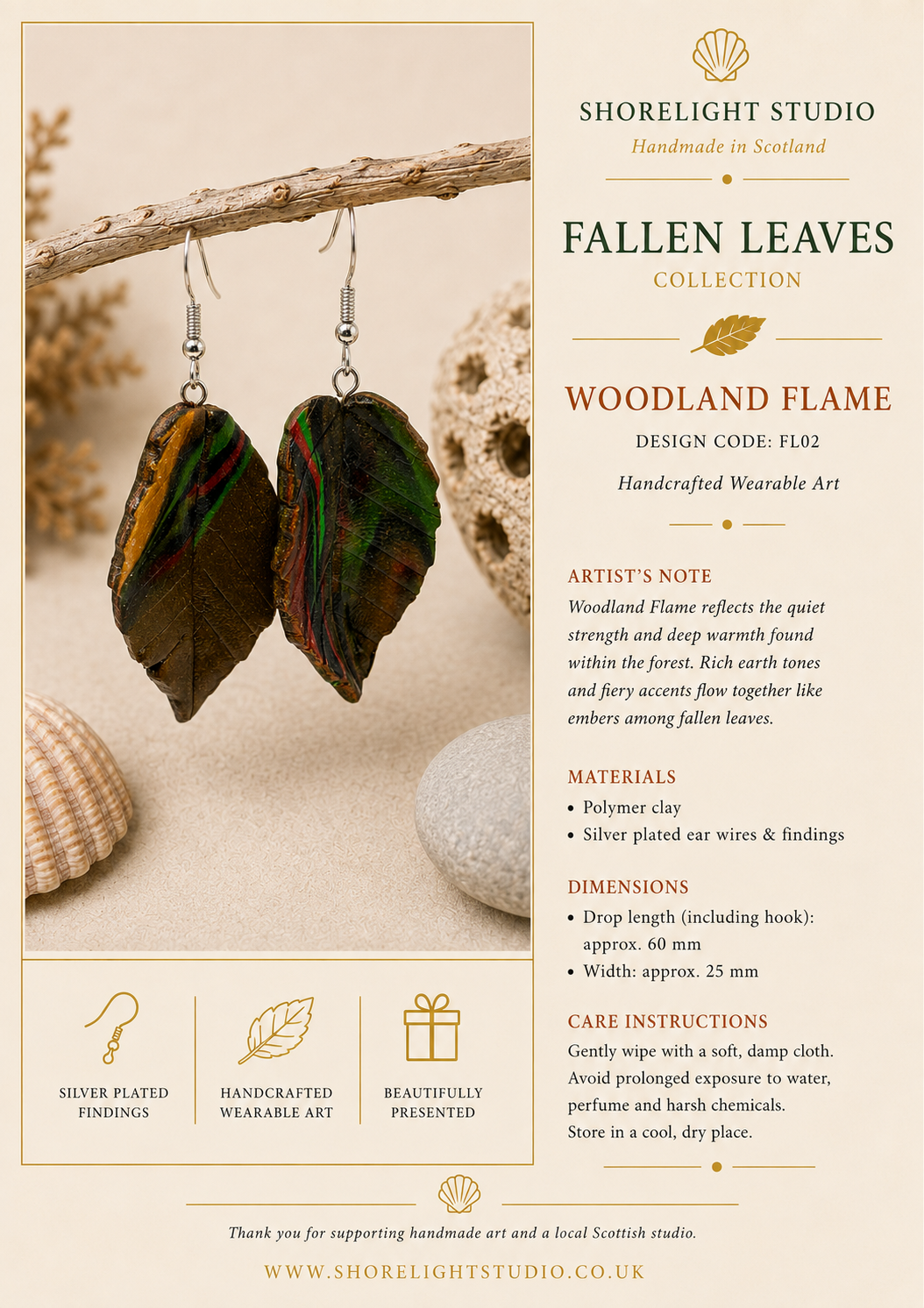 Woodland Flame Earrings