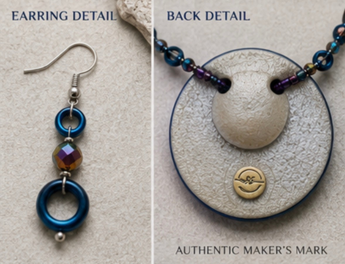 OCEAN ECHO - Necklace/earring set