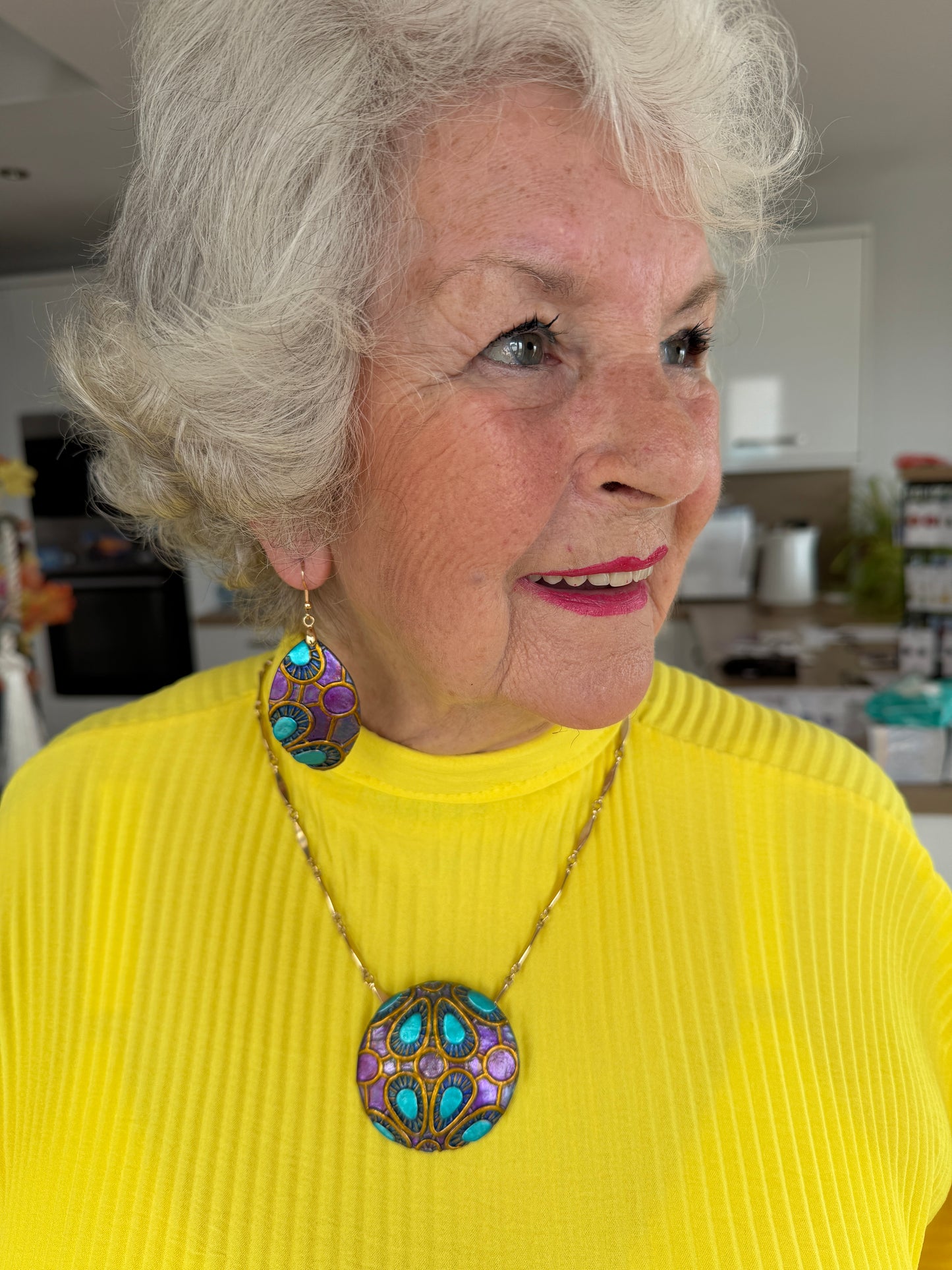 Jewel of the Sea Necklace and Earring Set