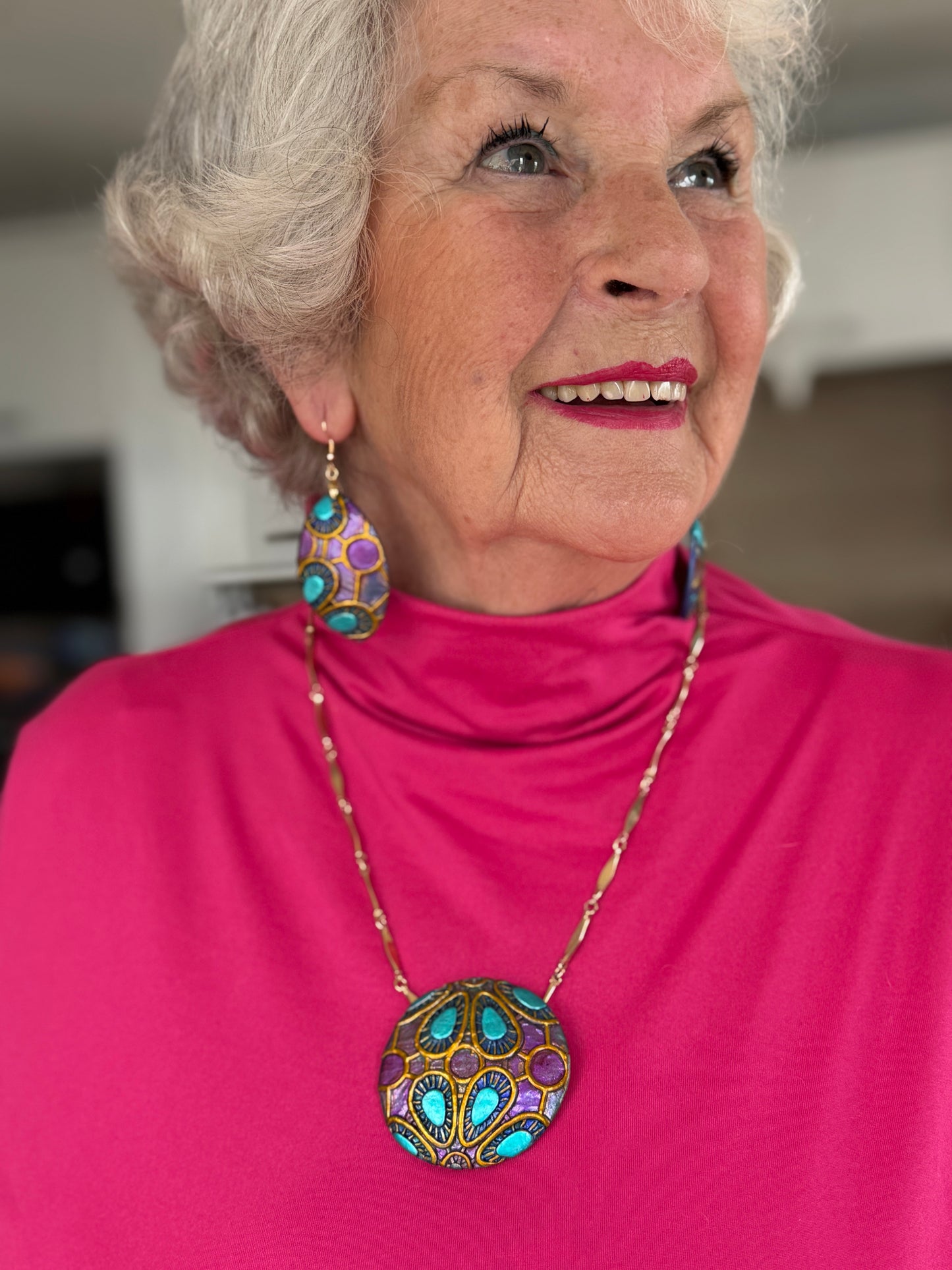 Jewel of the Sea Necklace and Earring Set
