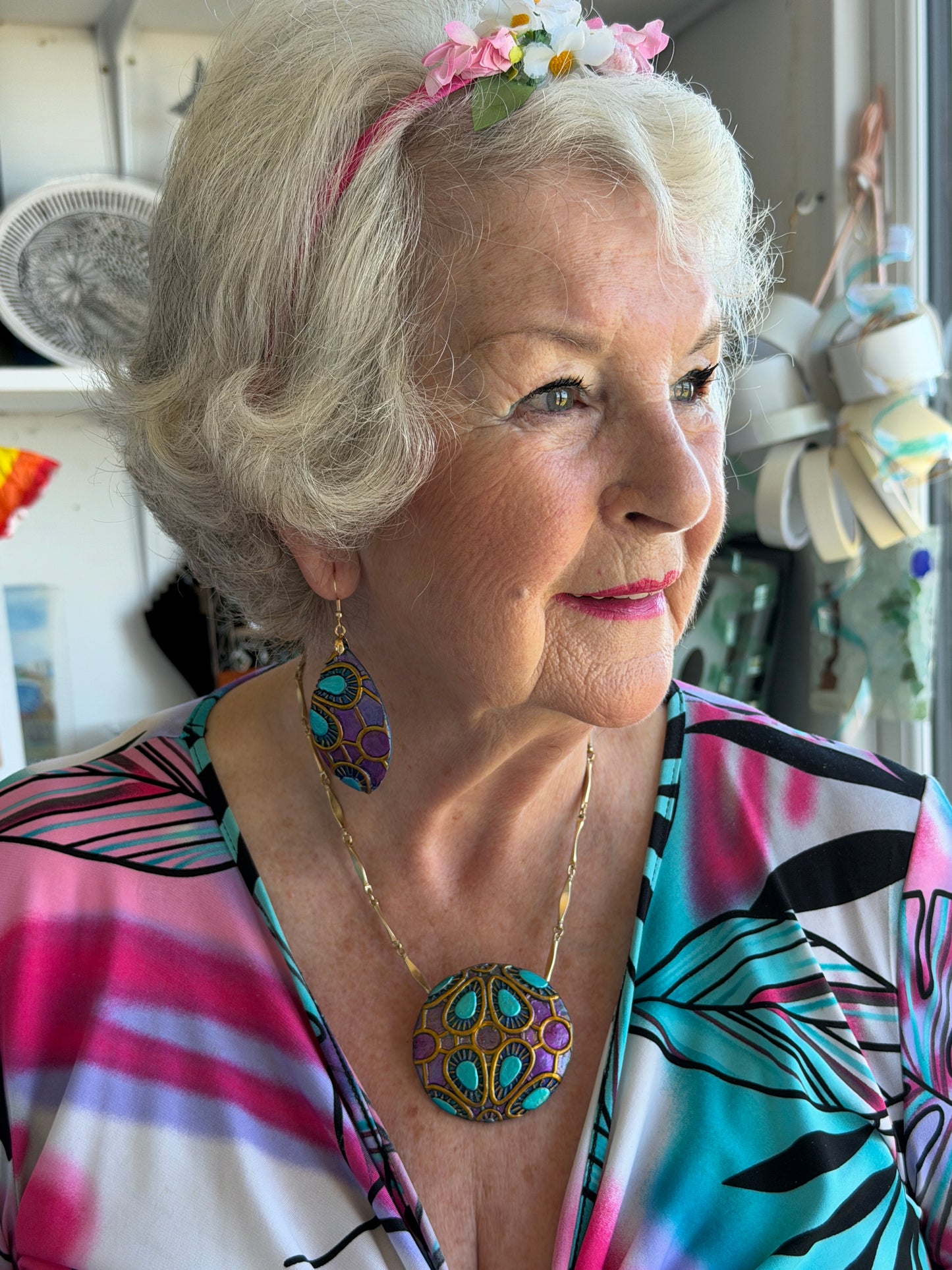 Jewel of the Sea Necklace and Earring Set