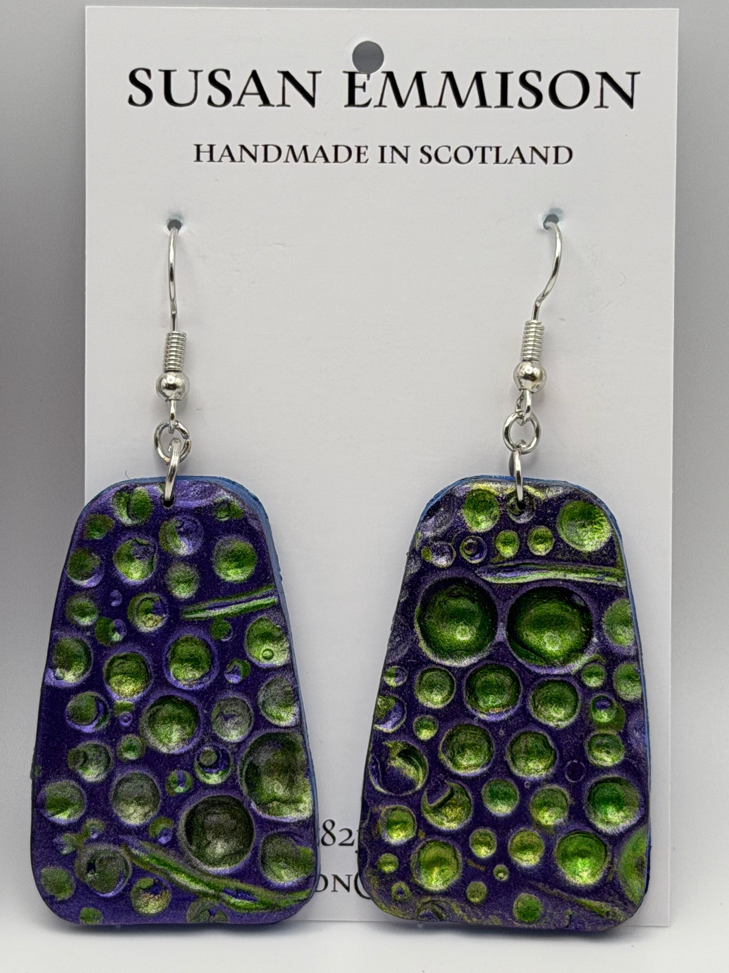 Tidal Pearls – Purple Kelp Earrings